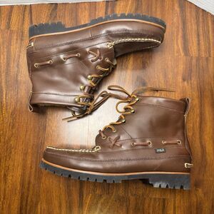 Polo Ralph Lauren Country Ranger Mid Shearling Brown Boots Mens Size 10